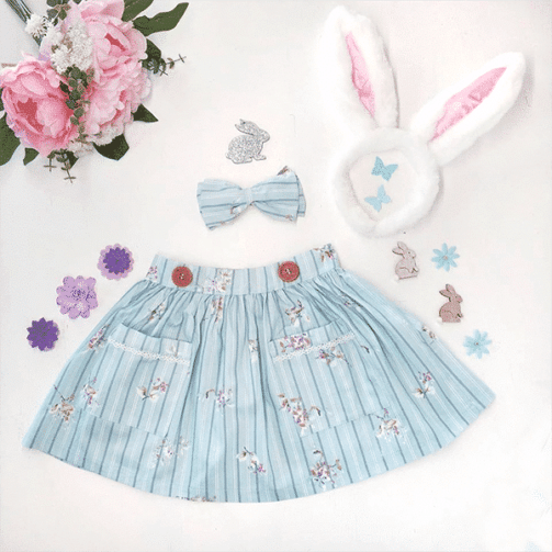 Pastel Blue Easter Skirt