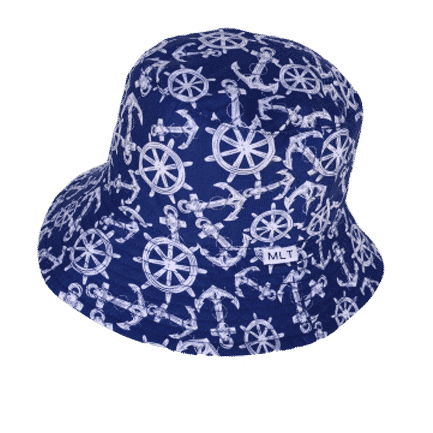 Sailor and Anchors Navy Bucket Hat