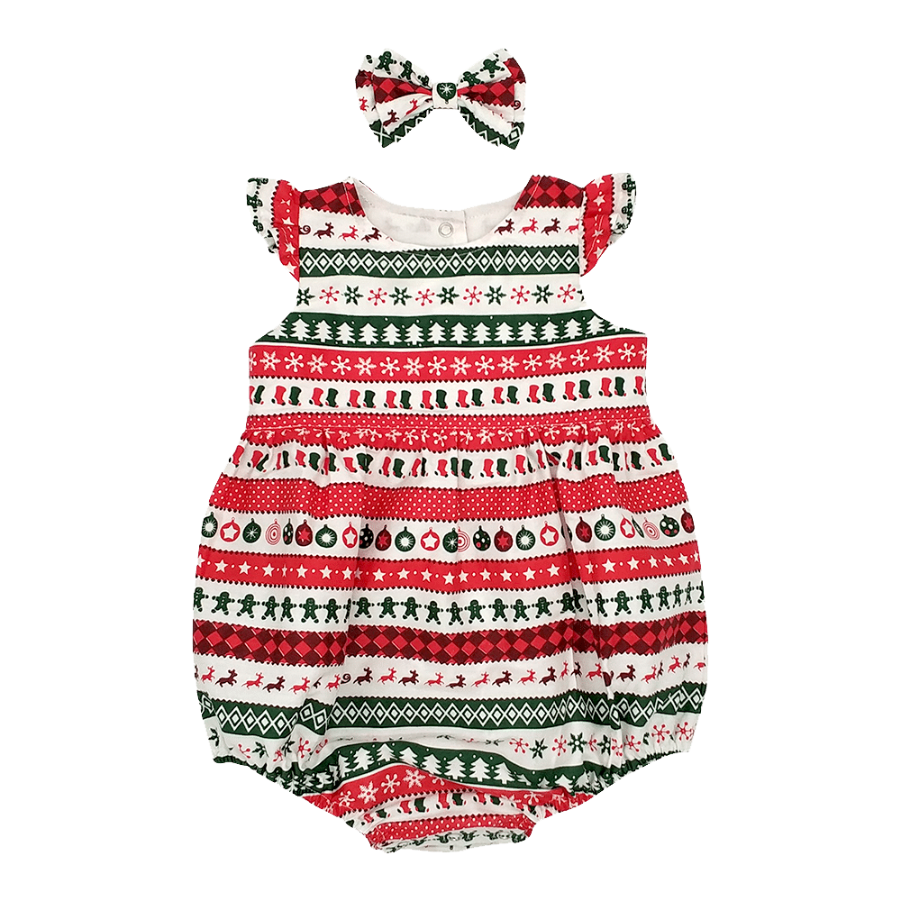 Christmas Bubble baby romper